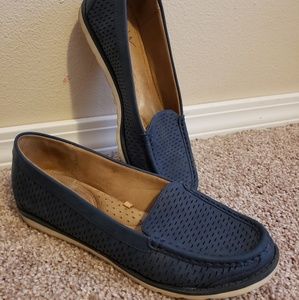 Navy blue loafers